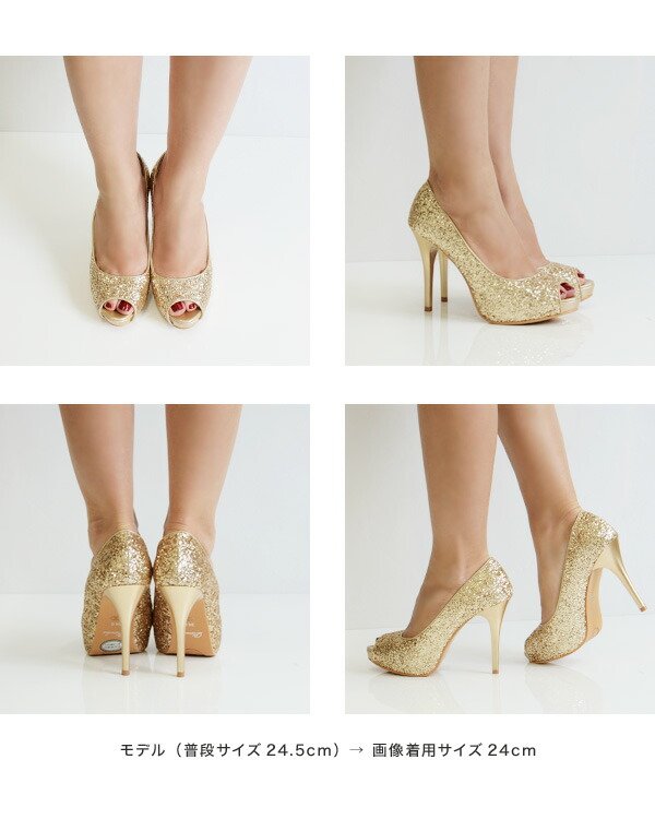 画像25: 【COMEX】 3color/ 11cmヒール/ グリッターラメ/ オープントゥパンプス[OF02] (25)