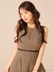 ブラウンチェック モデル：ゆめ　身長：160cm　着用サイズ：Sサイズ
