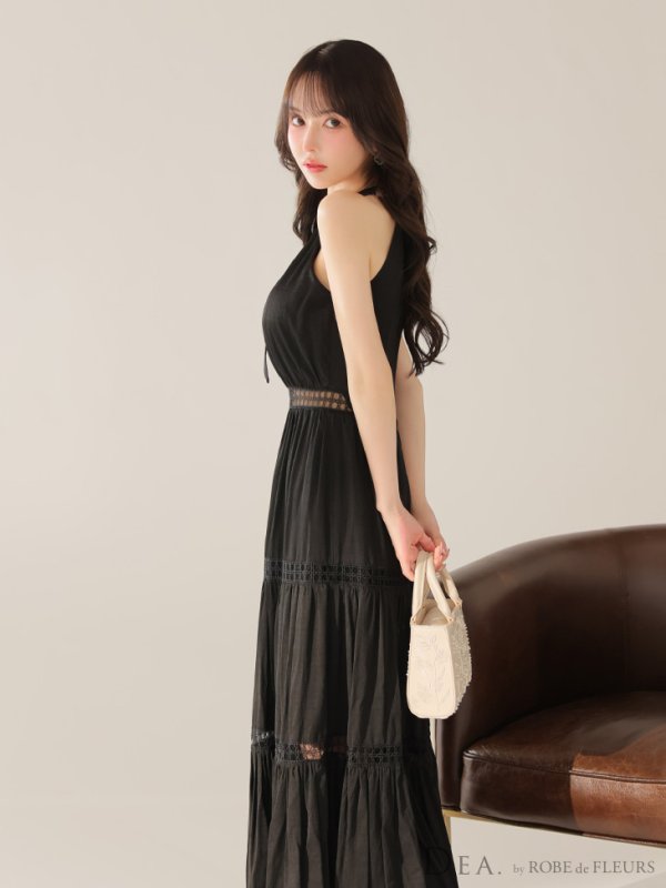 画像35: 【天海りこ/関西コレクション着用】Lサイズあり【DEA./ディア】リボンタイ/ スカラップレース/ フレア/ ロングドレス/ キャバドレス long[OF08] (35)