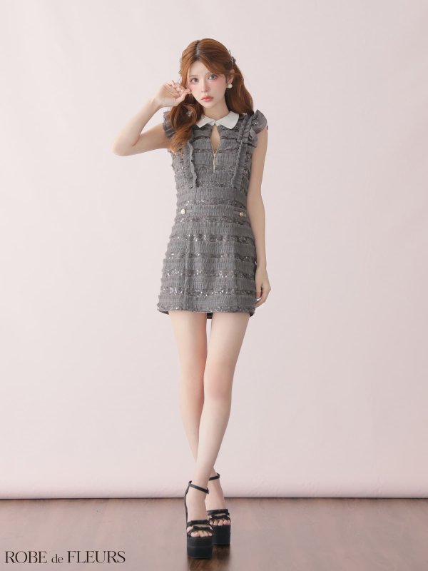 グレー　モデル：まりん　身長：164cm　着用サイズ：Sサイズ