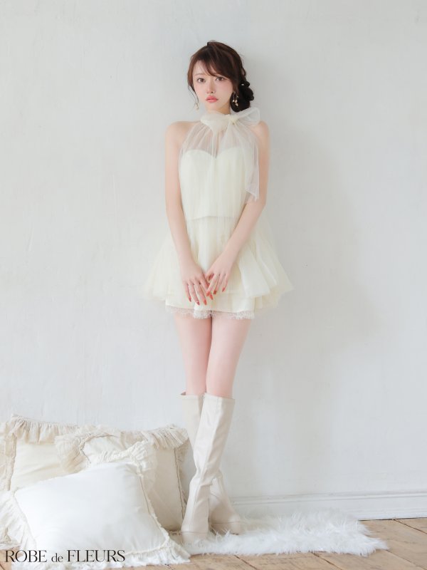 アイボリー モデル:羽澄まり 身長:158cm 着用サイズ:Sサイズ