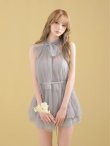ブルー　モデル：咲希　身長：164cm　着用サイズ：Sサイズ