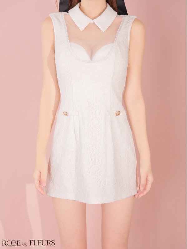 ホワイト　モデル：まりん　身長：164cm　着用サイズ：Sサイズ