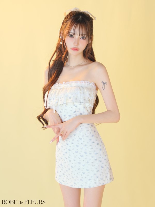 ブルー　モデル：みみ　身長：162cm　着用サイズ：Sサイズ