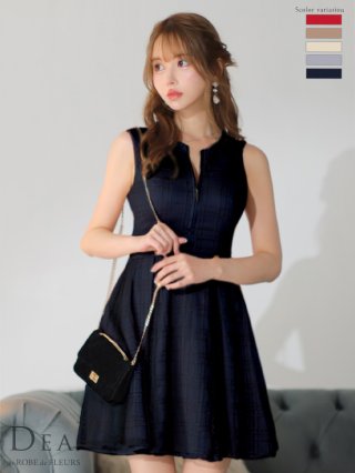 DEA.by ROBE de FLEURS/SUGARティアードドレス ネイビー DEA.by ROBE