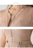 画像27: XSサイズあり【DEA.by ROBE de FLEURS/ディアバイローブドフルール】チェック柄/ 刺繍レース/ フロントジッパー/ ノースリーブ/ ワンカラー/ フレア/ ミニドレス/ キャバドレス[OF2] (27)