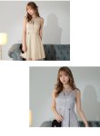 画像4: XSサイズあり【DEA.by ROBE de FLEURS/ディアバイローブドフルール】チェック柄/ 刺繍レース/ フロントジッパー/ ノースリーブ/ ワンカラー/ フレア/ ミニドレス/ キャバドレス[OF2] (4)