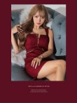 画像10: XSサイズあり【ROBE de FLEURS Glossy/ローブ・ド・フルール グロッシー】フロントジッパー/ ラメニット/ ノースリーブ/ ストレッチ/ タイト/ ミニドレス/ キャバドレス[OF2] (10)