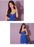 画像11: XSサイズあり【ROBE de FLEURS Glossy/ローブ・ド・フルール グロッシー】ビジュー/ ウエストカット/ ストレッチ/ 無地/ ワンカラー/ ペチコート付き/ タイト/ ミニドレス/ キャバドレス[OF2] (11)