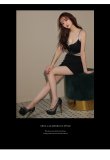 画像3: XSサイズあり【ROBE de FLEURS Glossy/ローブ・ド・フルール グロッシー】ビジュー/ ウエストカット/ ストレッチ/ 無地/ ワンカラー/ ペチコート付き/ タイト/ ミニドレス/ キャバドレス[OF2] (3)
