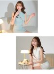 画像9: XSサイズあり【ROBE de FLEURS Glossy/ローブ・ド・フルール グロッシー】セットアップ/ マルチファスナー/ ハイネック/ ノースリーブ/ フロントジップ/ タイト/ ミニドレス/ キャバドレス[OF2] (9)