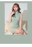 画像30: XSサイズあり【ROBE de FLEURS Glossy/ローブ・ド・フルール グロッシー】セットアップ/ マルチファスナー/ ハイネック/ ノースリーブ/ フロントジップ/ タイト/ ミニドレス/ キャバドレス[OF2] (30)