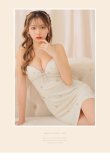 画像13: XSサイズあり【ROBE de FLEURS/ローブドフルール】 ツイード/ リボン/ ビジュー/ キャミソール/ タイト/ ミニドレス/ キャバドレス[OF2] (13)