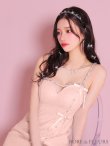 画像10: XSサイズあり【ROBE de FLEURS/ローブドフルール】ビジューライン/ リボン/ ラメ/ ガーリー/ タイト/ ミニドレス/ キャバドレス[OF2] (10)
