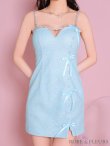 画像13: XSサイズあり【ROBE de FLEURS/ローブドフルール】ビジューライン/ リボン/ ラメ/ ガーリー/ タイト/ ミニドレス/ キャバドレス[OF2] (13)