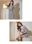 画像16: XS-Lサイズあり【ROBE de FLEURS Glossy/ローブ・ド・フルール グロッシー】袖付き/ ツイードニット/ フロントジッパー/ タイト/ ミニドレス/ キャバドレス[OF2] (16)