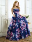 画像16: XS-Lサイズあり【SETTAN/セッタン】ベア/ フラワープリント/ タック/ Aライン/ ロングドレス/ キャバドレス long[OF2] (16)