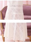 画像25: Lサイズあり【DEA. by ROBE de FLEURS/ディアバイローブドフルール】襟付き/ ウエストカット/ ノースリーブ/ チェック/ マーメイド/ ミモレ丈/ ミディアムドレス/ キャバドレス[OF2] (25)