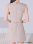 画像40: XSサイズあり【ROBE de FLEURS Glossy/ローブ・ド・フルール グロッシー】襟付き/ マニッシュダブルボタン/ トラベル/ タイト/ セットアップ/ ミニドレス/ キャバドレス[OF2] (40)