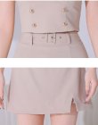 画像42: XSサイズあり【ROBE de FLEURS Glossy/ローブ・ド・フルール グロッシー】襟付き/ マニッシュダブルボタン/ トラベル/ タイト/ セットアップ/ ミニドレス/ キャバドレス[OF2] (42)