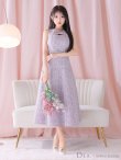 画像5: Lサイズあり【DEA. by ROBE de FLEURS/ディアバイローブドフルール】ノースリーブ/ バストカット/ ツイード/ フレア/ ミモレ丈/ ミディアムドレス/ キャバドレス[OF2] (5)
