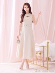 画像6: Lサイズあり【DEA. by ROBE de FLEURS/ディアバイローブドフルール】ノースリーブ/ バストカット/ ツイード/ フレア/ ミモレ丈/ ミディアムドレス/ キャバドレス[OF2] (6)