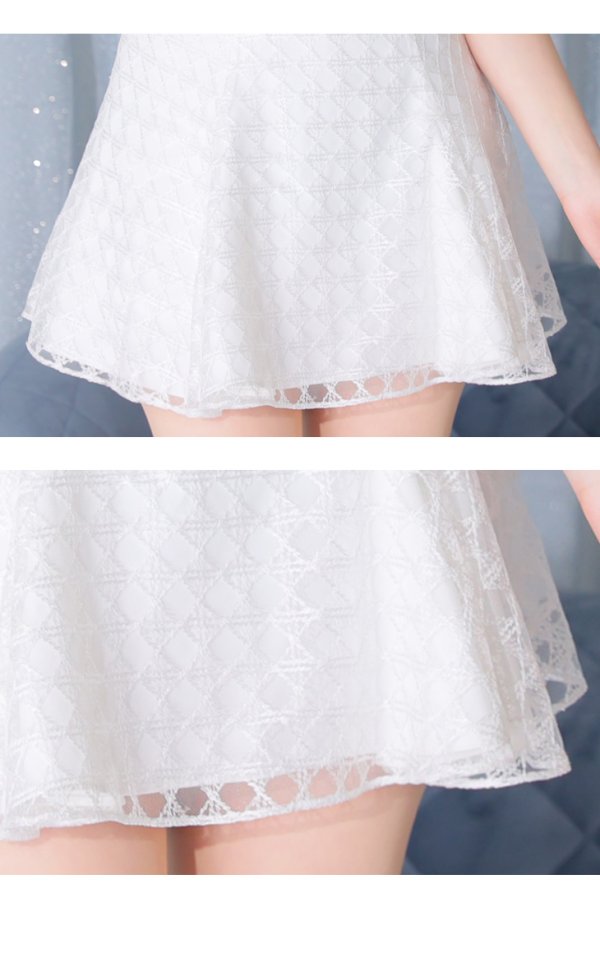 画像14: XSサイズあり【ROBE de FLEURS/ローブドフルール】センタービジューボタン/ ノースリーブ/ セットアップ/ フレア/ ミニドレス/ キャバドレス[OF08] (14)