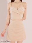 画像21: XSサイズあり【ROBE de FLEURS Glossy/ローブ・ド・フルール グロッシー】バストビジュー/ ニット/ キャミソール/ セットアップ/ ミニドレス/ キャバドレス[OF2] (21)