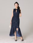 画像10: Lサイズあり【DEA.by ROBE de FLEURS/ディアバイローブドフルール】マーメイド/ バストジップ/ チェック/ オーガンジー/ ノースリーブ/ ワンピース/ ロングドレス/ キャバドレス long[OF2] (10)