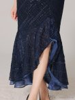 画像17: Lサイズあり【DEA.by ROBE de FLEURS/ディアバイローブドフルール】マーメイド/ バストジップ/ チェック/ オーガンジー/ ノースリーブ/ ワンピース/ ロングドレス/ キャバドレス long[OF2] (17)