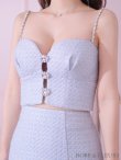 画像21: XSサイズあり【ROBE de FLEURS/ローブドフルール】フロントビジュー/ チェックツイード/ キャミソール/ セットアップ/ フレア/ ミニドレス/ キャバドレス[OF2] (21)