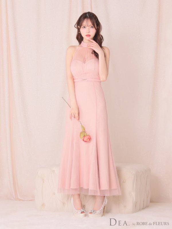 画像15: XS-Lサイズあり【DEA./ディア】シースルー/ ホルターネック/ チュール/ ワンピース/ ロングドレス/ キャバドレス long[OF08] (15)