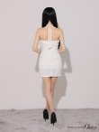 画像16: XSサイズあり【ROBE de FLEURS Glossy/ローブ・ド・フルール グロッシー】クロスストラップ/ スパンコール/ タイト/ ミニドレス/ キャバドレス[OF2] (16)