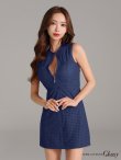 画像9: XSサイズあり【ROBE de FLEURS Glossy/ローブ・ド・フルール グロッシー】シンプル/ ノースリーブ/ バストジップ/ タイト/ ミニドレス/ キャバドレス[OF2] (9)