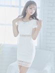 画像3: XS-Lサイズあり【IRMA/イルマ】シンプル/ ワンカラー/ 半袖/ 袖あり/ ビジュー/ タイト/ ミニドレス/ キャバドレス[OF2A] (3)