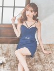 画像5: XSサイズあり【IRMA/イルマ】シンプル/ ワンカラー/ キャミソール/ パール/ バックル/ タイト/ ミニドレス/ キャバドレス[OF2A] (5)