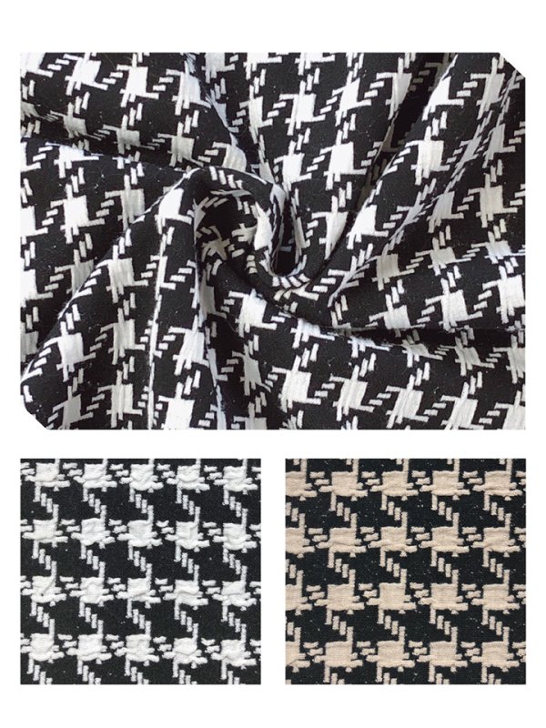 画像5: XS-Lサイズあり【IRMA/イルマ】千鳥柄/ フロントジップ/ 七分袖/ 袖あり/ ウエストカット/ タイト/ ミニドレス/ キャバドレス【HC02】 (5)