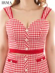 画像41: 【すず/関西コレクション着用】XSサイズあり【IRMA/イルマ】セットアップ/ 千鳥柄/ パール/ ノースリーブ/ タイト/ ミニドレス/ キャバドレス[OF2A] (41)