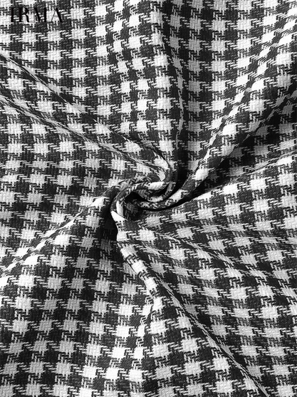 画像5: XSサイズあり【IRMA/イルマ】セットアップ/ 千鳥柄/ パール/ ノースリーブ/ 台形スカート/ ミニドレス/ キャバドレス【HC02】 (5)