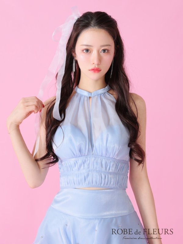 ブルー モデル:るな 身長:159cm 着用サイズ:Sサイズ