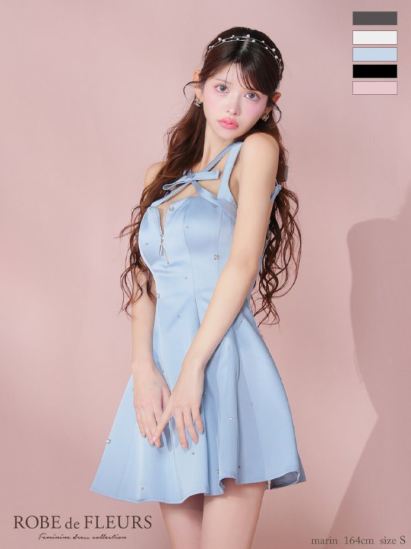 ブルー モデル:まりん 身長:164cm 着用サイズ:Sサイズ