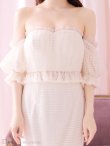 画像7: Lサイズあり【DEA.by ROBE de FLEURS/ディアバイローブドフルール】チェック/ フリルオフショル/ マーメイド/ セットアップ/ ロングドレス/ キャバドレス long[OF2] (7)