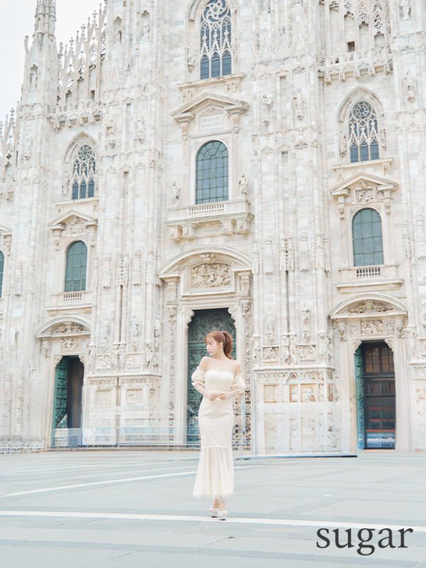 画像2: Lサイズあり【DEA./ディア】チェック/ フリルオフショル/ マーメイド/ セットアップ/ ロングドレス/ キャバドレス long[OF08] (2)