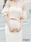 画像9: Lサイズあり【DEA.by ROBE de FLEURS/ディアバイローブドフルール】チェック/ フリルオフショル/ マーメイド/ セットアップ/ ロングドレス/ キャバドレス long[OF2] (9)