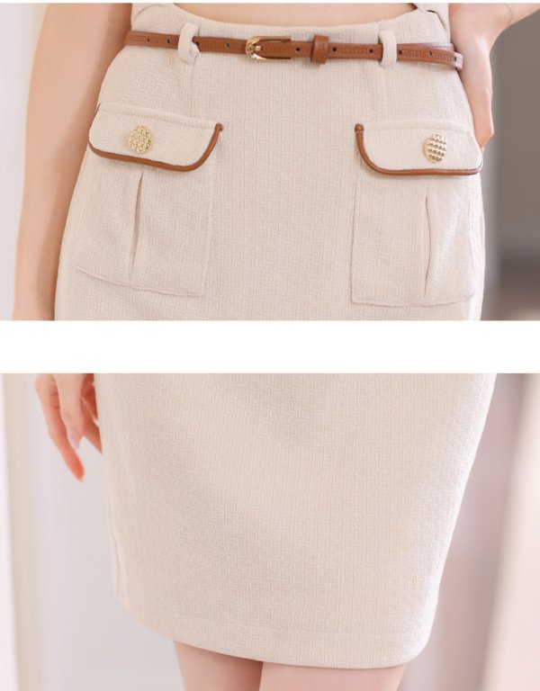 画像21: XSサイズあり【Glossy/グロッシー】レザーパイピング/ ウエストカット/ ベルト/ タイト/ ミニドレス/ キャバドレス[OF08] (21)