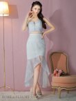 画像4: 【ROBE de FLEURS/ローブドフルール】マーメイド/ レース/ オーガンジー/ フロントジップ/ キャミソール/ セットアップ/ ロングドレス/ キャバドレス[OF2] (4)