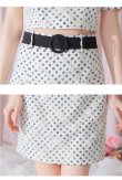 画像9: XSサイズあり【ROBE de FLEURS/ローブドフルール】ベルトデザイン/ パフスリーブ/ ドット/ タイト/ セットアップ/ ミニドレス/ キャバドレス[OF2] (9)