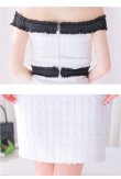 画像14: 【DEA. by ROBE de FLEURS/ディアバイローブドフルール】オフショル/ ゴールドボタン/ ツイード/ チェック/ バイカラー/ タイト/ ミニドレス/ キャバドレス[OF2] (14)