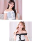 画像10: 【DEA. by ROBE de FLEURS/ディアバイローブドフルール】オフショル/ ゴールドボタン/ ツイード/ チェック/ バイカラー/ タイト/ ミニドレス/ キャバドレス[OF2] (10)