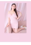 画像8: XSサイズあり【ROBE de FLEURS/ローブドフルール】バストフリル/ ラブリー/ ミニリボン/ キャミソール/ タイト/ ミニドレス/ キャバドレス[OF2] (8)
